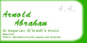 arnold abraham business card